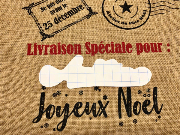 livraison spéciale joyeux Noel tissushop sac personnalisable