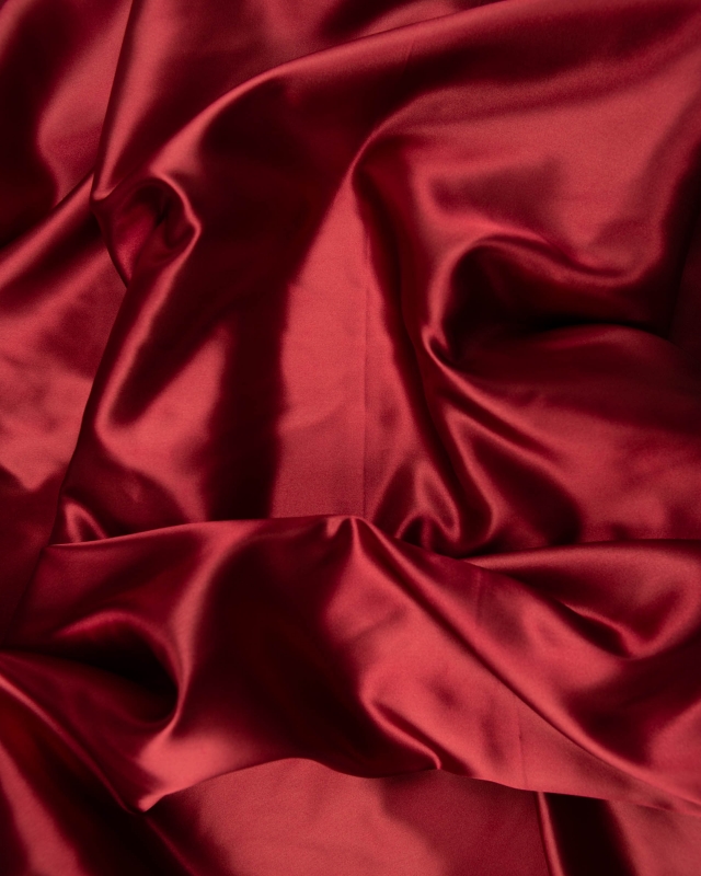 Plain Satin Bordeaux - Tissushop