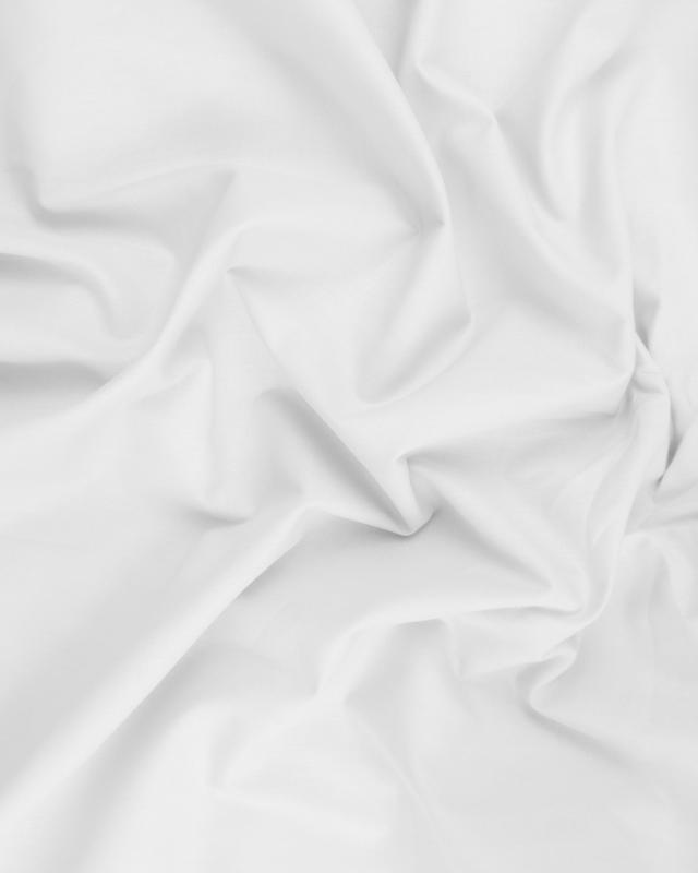 Popeline de coton uni Blanc - Tissushop