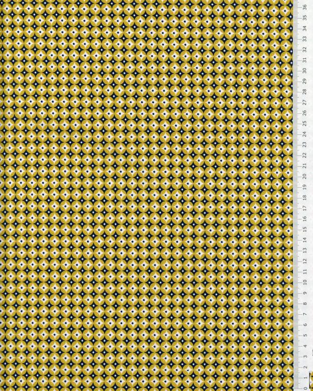 Cotton poplin Polar Mustard - Tissushop