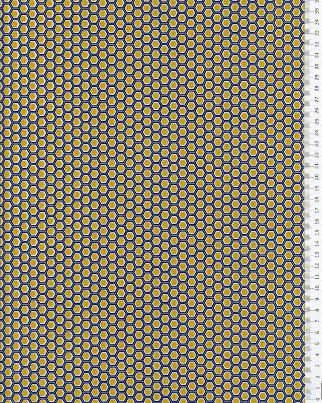 Cotton poplin Alveole Mustard - Tissushop