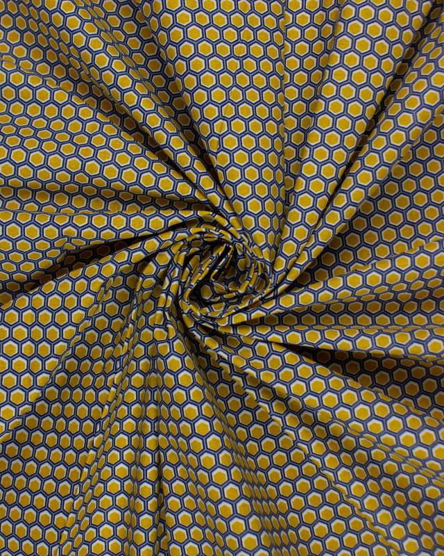 Cotton poplin Alveole Mustard - Tissushop