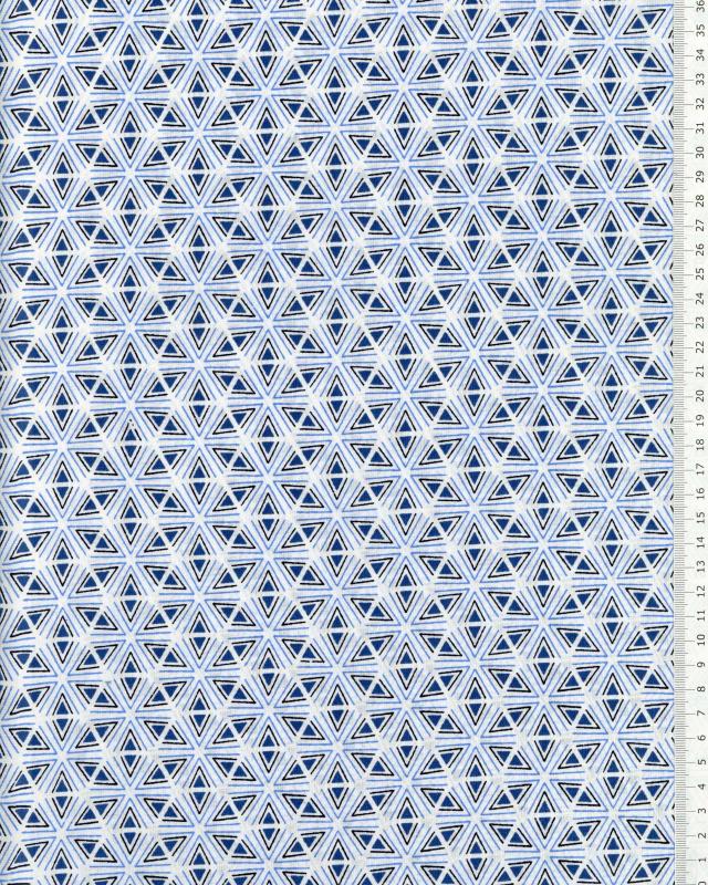Popeline de coton Tripoli Bleu - Tissushop
