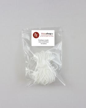 Soft elastic round 3mm - special mask White - Tissushop