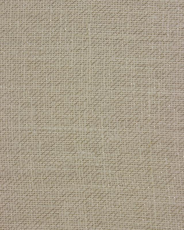 Toile de jute lurex or - 290 gr/m2 - 120 cm Blanc - Tissushop