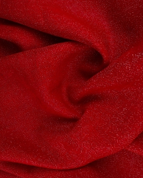 Gold lurex burlap - 290 gr / m2 - 120 cm Red - Tissushop