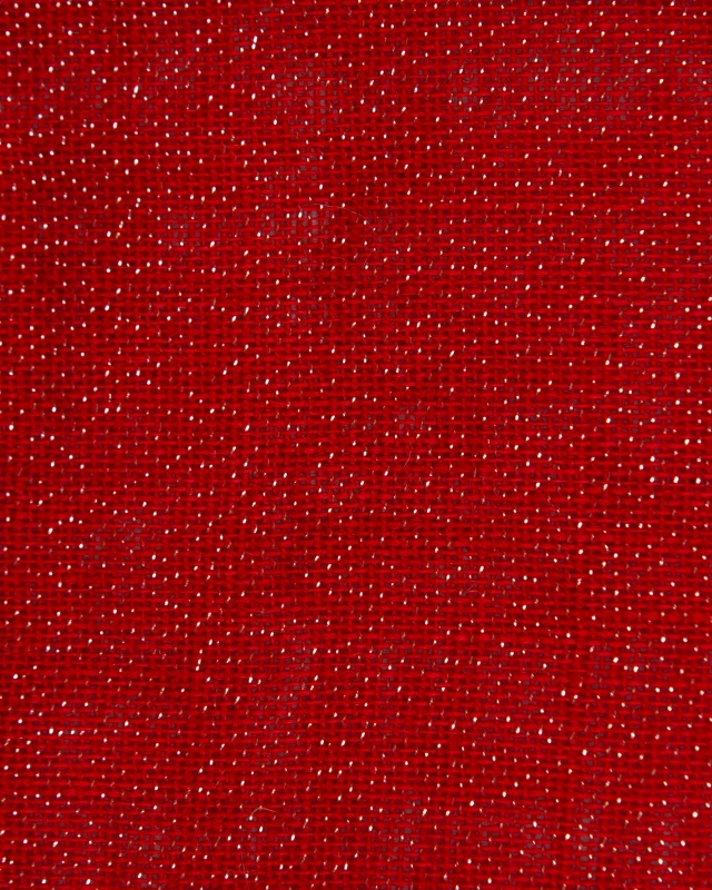 Toile de jute lurex or - 290 gr/m2 - 120 cm Rouge - Tissushop