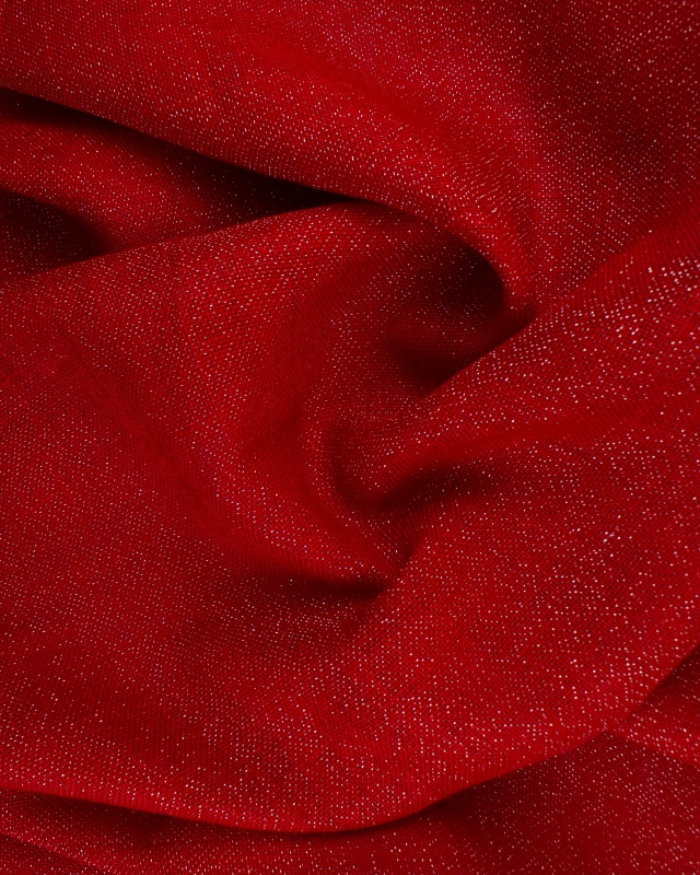 Toile de jute lurex or - 290 gr/m2 - 120 cm Rouge - Tissushop