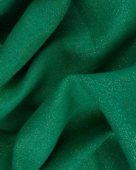 Toile de jute lurex or - 290 gr/m2 - 120 cm Vert Sapin - Tissushop