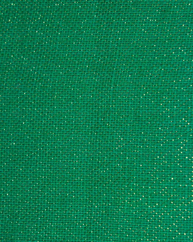 Gold lurex burlap - 290 gr / m2 - 120 cm Dark Green - Tissushop