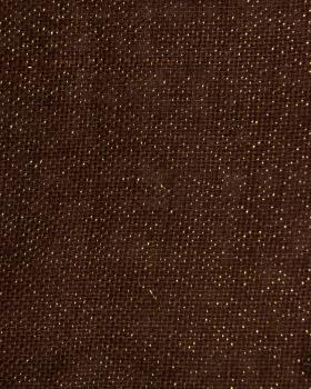 Toile de jute lurex or - 290 gr/m2 - 120 cm Marron - Tissushop