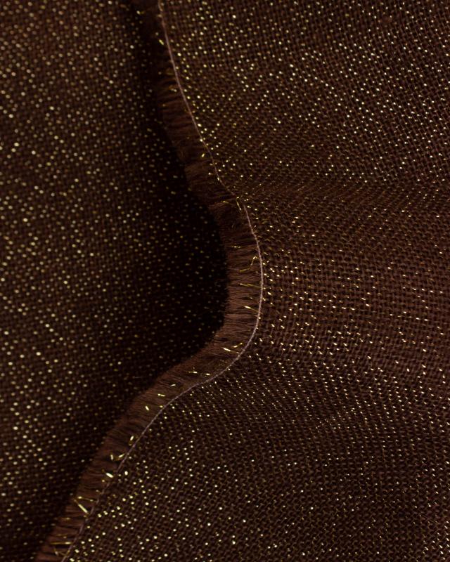 Gold lurex burlap - 290 gr / m2 - 120 cm Brown - Tissushop