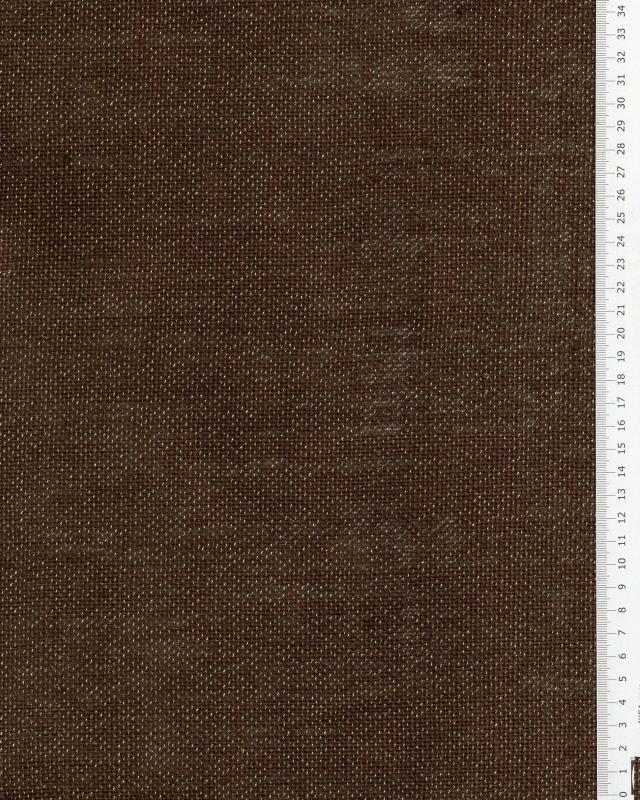 Toile de jute lurex or - 290 gr/m2 - 120 cm Marron - Tissushop