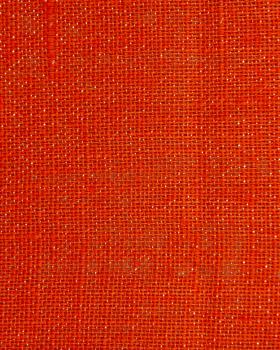 Gold lurex burlap - 290 gr / m2 - 120 cm Orange - Tissushop