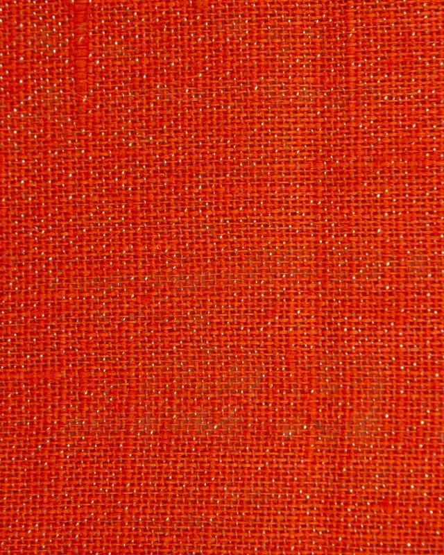 Toile de jute lurex or - 290 gr/m2 - 120 cm Orange - Tissushop