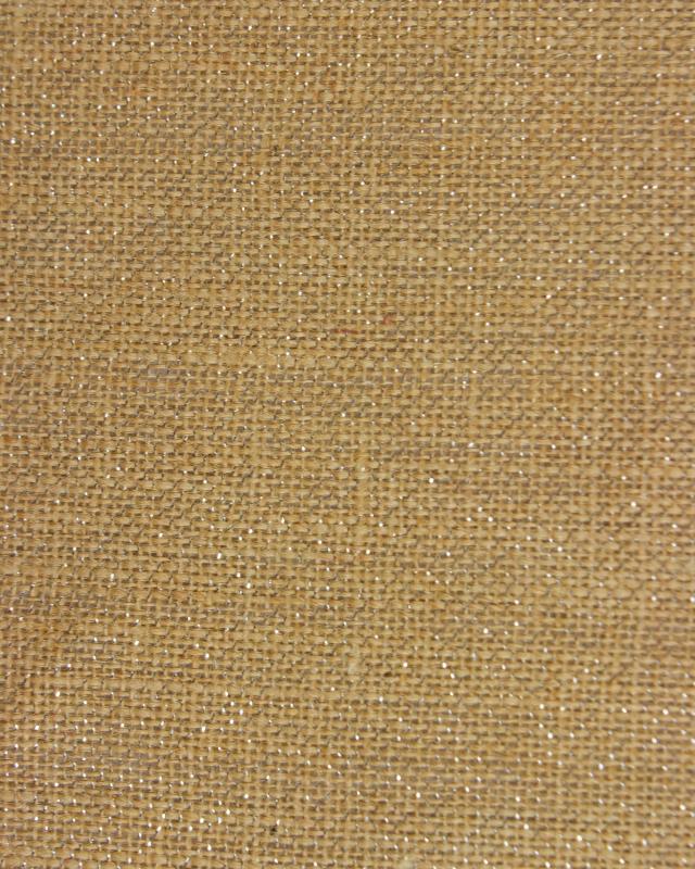 Toile de jute lurex argent - 290 gr/m² - 130 cm - Naturel - Tissushop