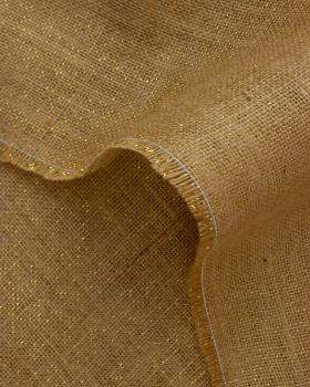 Toile de jute lurex or - 290 gr/m2 - 130 cm Naturel - Tissushop