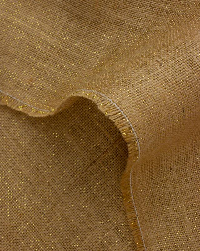 Gold lurex burlap - 290 gr / m2 - 130 cm Natural - Tissushop