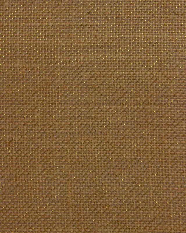 Toile de jute lurex or - 290 gr/m2 - 130 cm Naturel - Tissushop