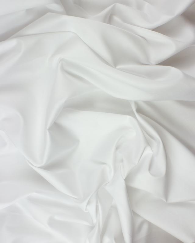 Popeline 120 FILS - 100% Coton Uni Blanc - Tissushop