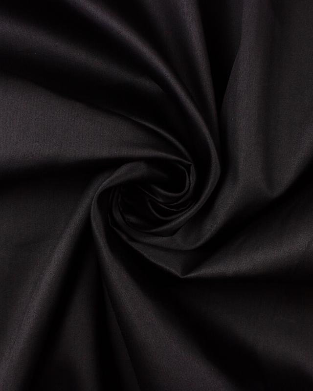 Popeline 120 FILS - 100% Coton Uni Noir - Tissushop