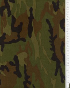 Imprimé Camouflage Kaki - Tissushop