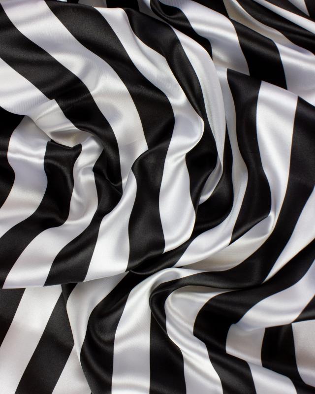 Satin Stripes black and White - Tissushop