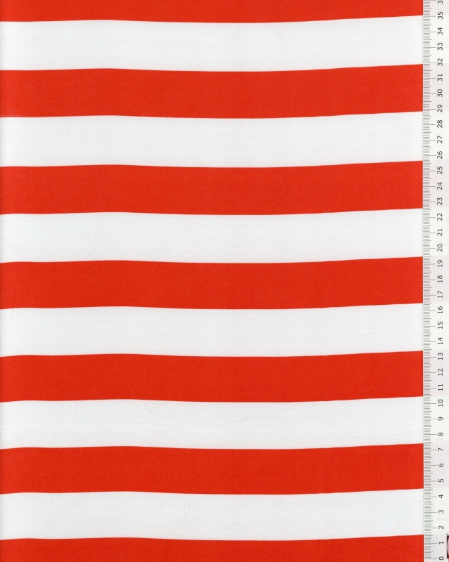 Satin Red Stripes and White - Tissushop