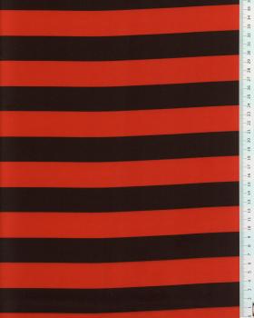 Satin Red Stripes and Black - Tissushop