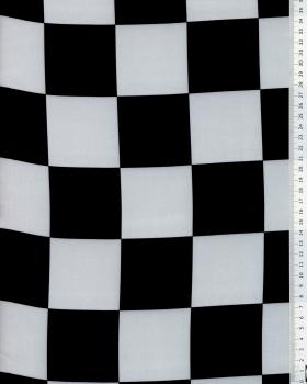 Satin Black Checkerboard and White - Tissushop