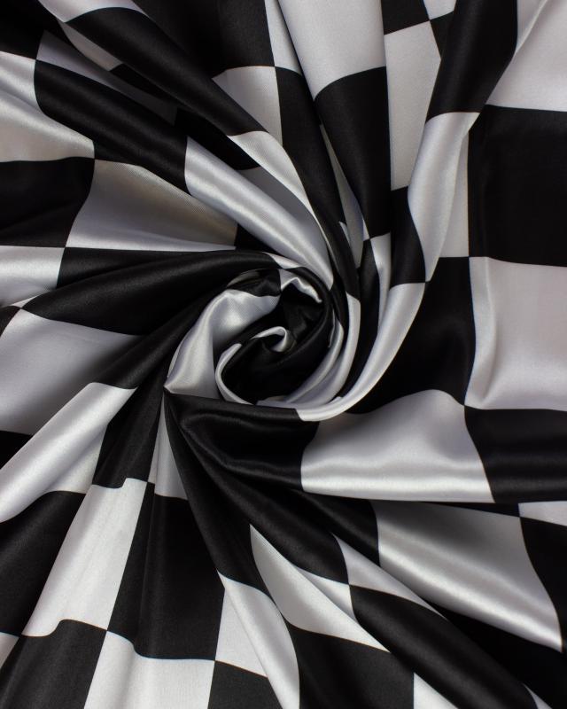 Satin Black Checkerboard and White - Tissushop
