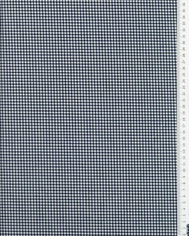 Poly / Cotton Gingham Navy Blue - Tissushop