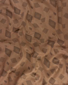 Suedine motif géométrique Beige - Tissushop