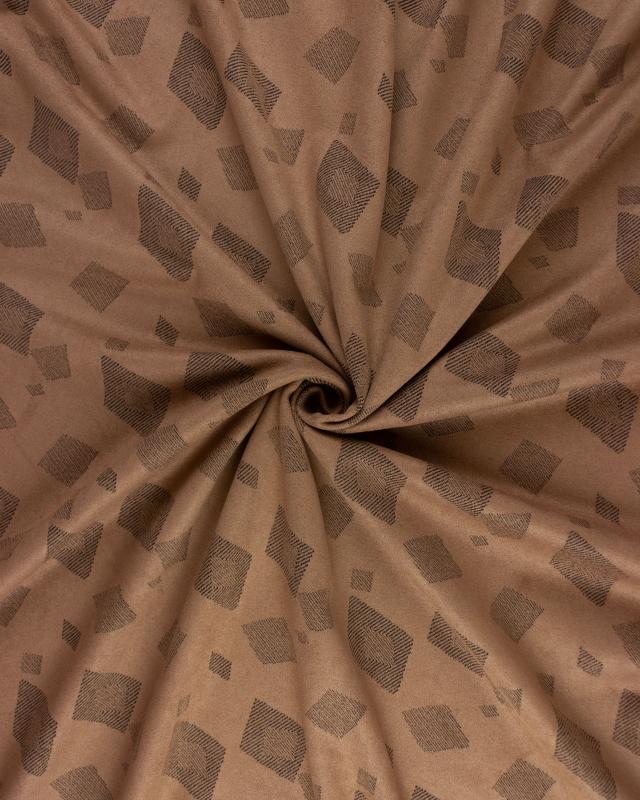 Suedine motif géométrique Beige - Tissushop