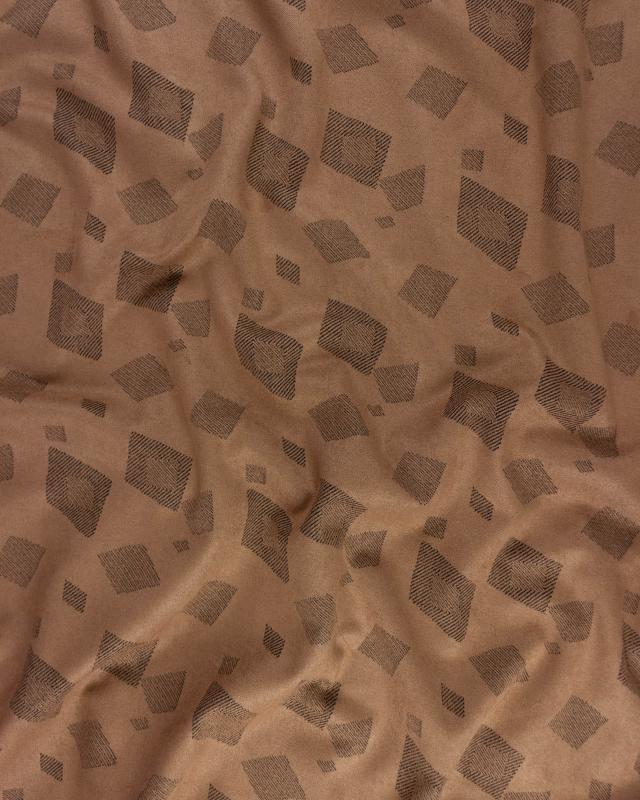 Suedine motif géométrique Beige - Tissushop