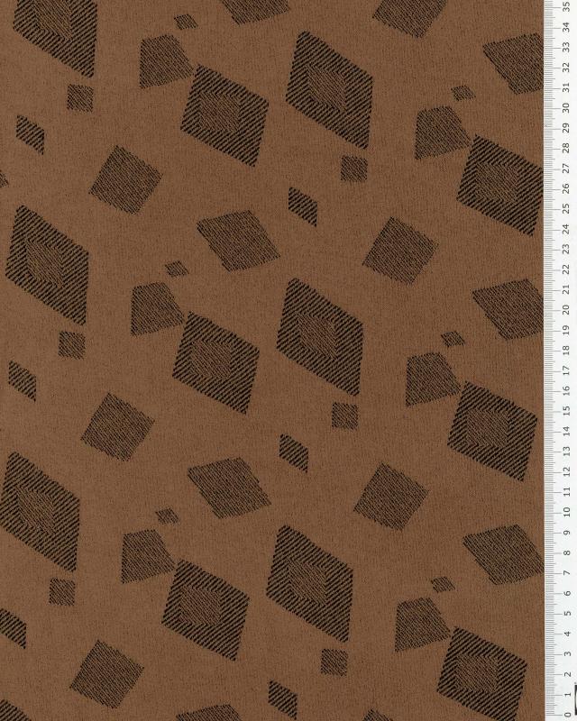Suede geometric pattern Beige - Tissushop
