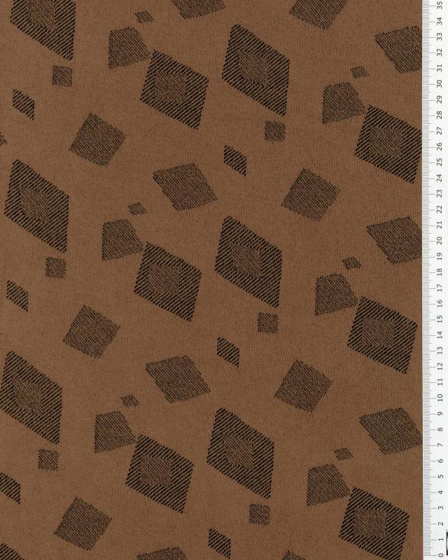 Suedine motif géométrique Beige - Tissushop
