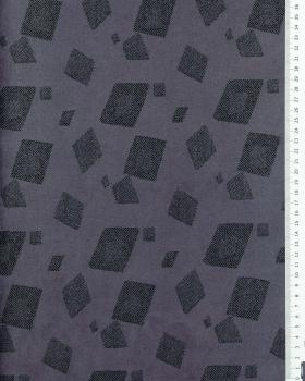 Suede geometric pattern Grey - Tissushop