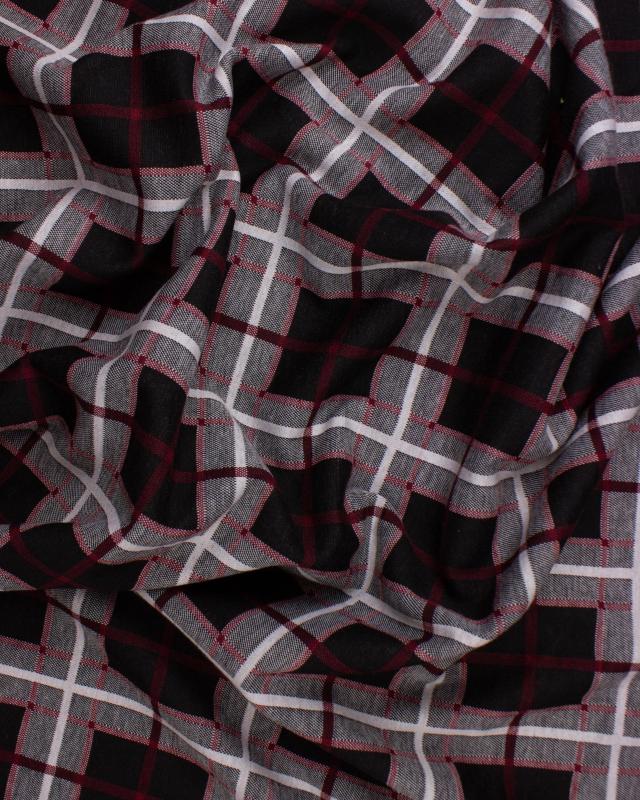 Checkered mesh Bordeaux - Tissushop