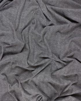 Herringbone jersey Black - Tissushop