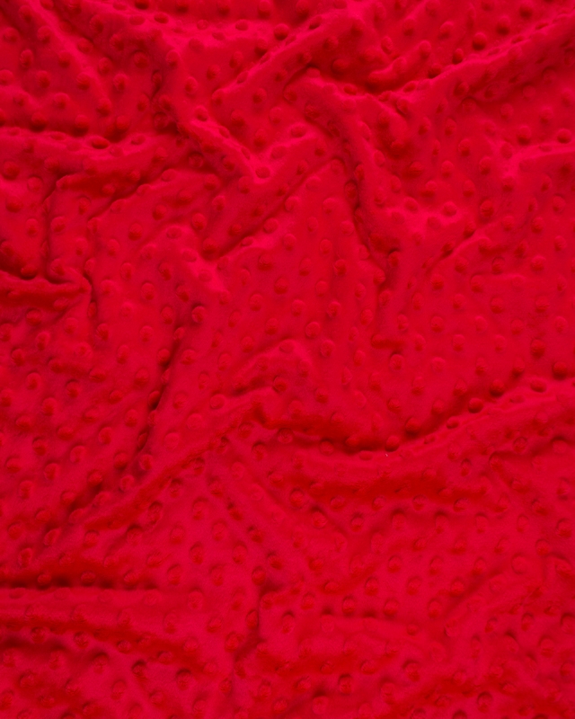 Dot minkee fleece Red - Tissushop
