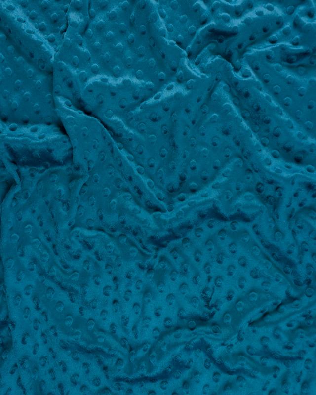 Dot minkee fleece Dark Cyan - Tissushop