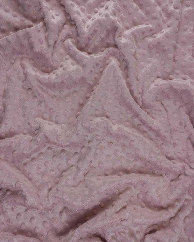Dot minkee fleece Powder Pink - Tissushop