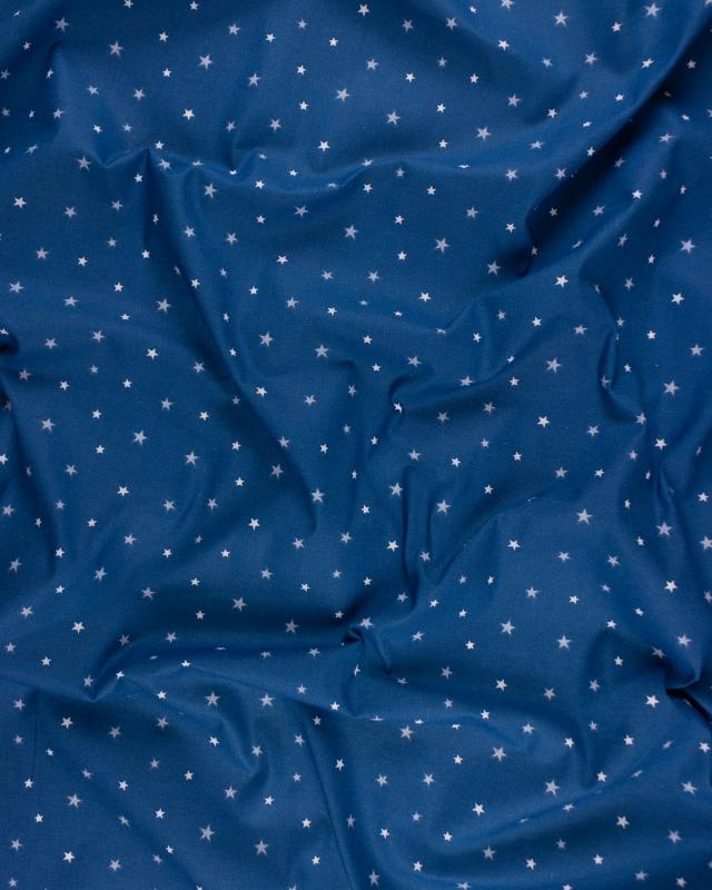 Stars cotton popelin Dark Blue - Tissushop