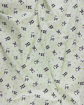 Panda cotton popelin Green - Tissushop