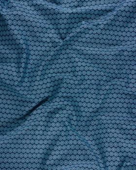 Popeline de coton daisy Bleu - Tissushop