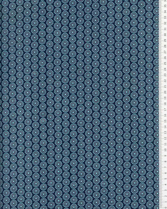 Popeline de coton daisy Bleu - Tissushop