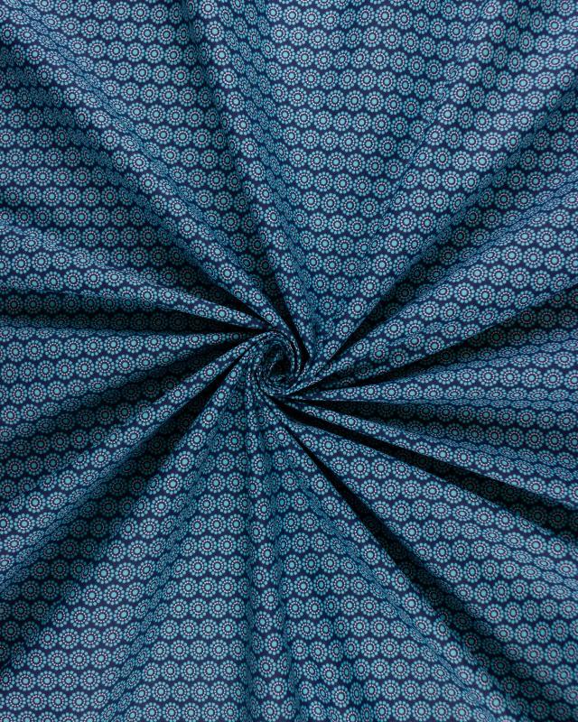 Popeline de coton daisy Bleu - Tissushop