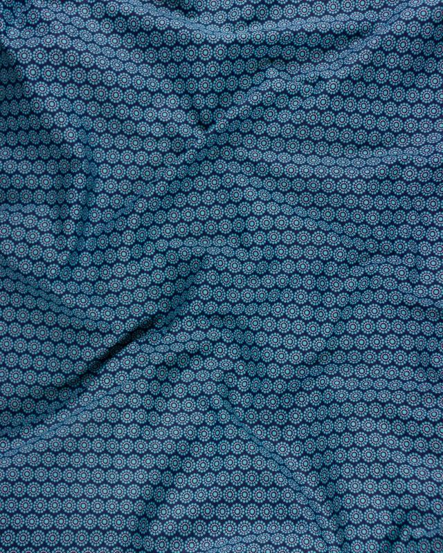 Popeline de coton daisy Bleu - Tissushop