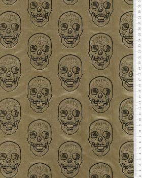 Imitation leather skull printed Gold - Tissushop